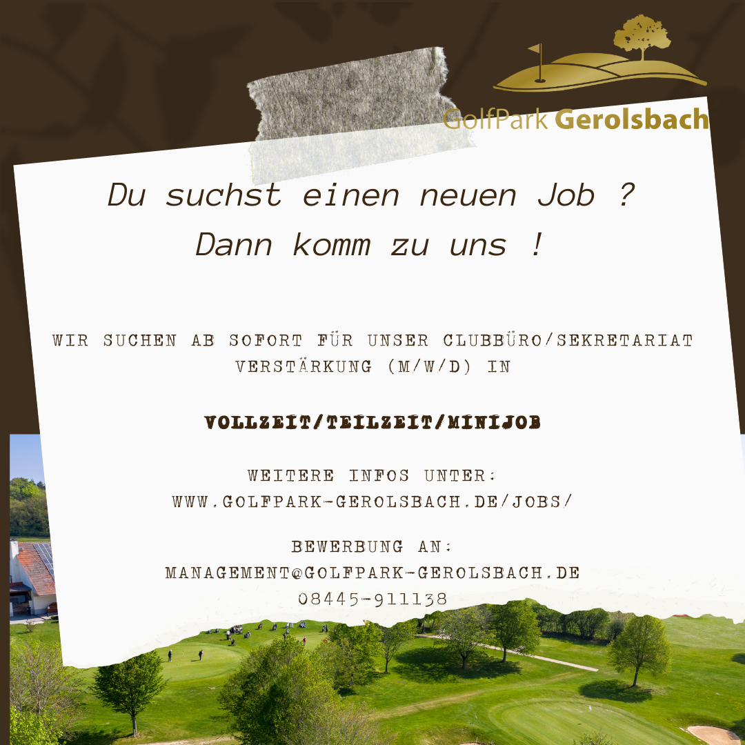  Wir suchen Dich – Golfpark Gerolsbach Motiv 
